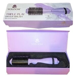 NIB VOLOOM Professional Triple Play Drying Brush Tourmaline Fast Dry